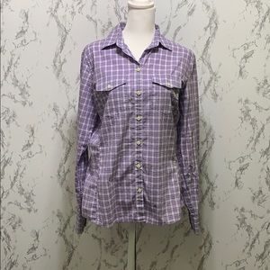 Banana Republic Purple Plaid Shirt